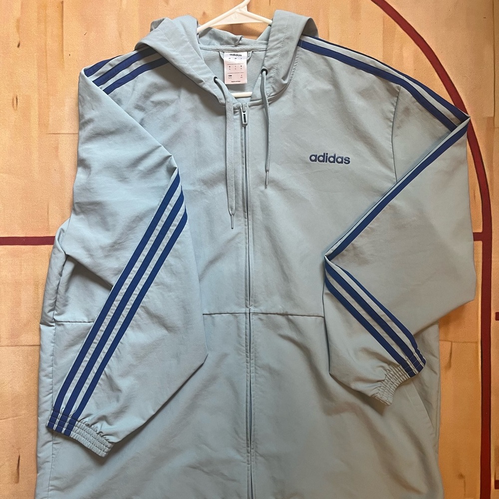 Adidas Track Jacket Baby Blue and Blue Adult XL